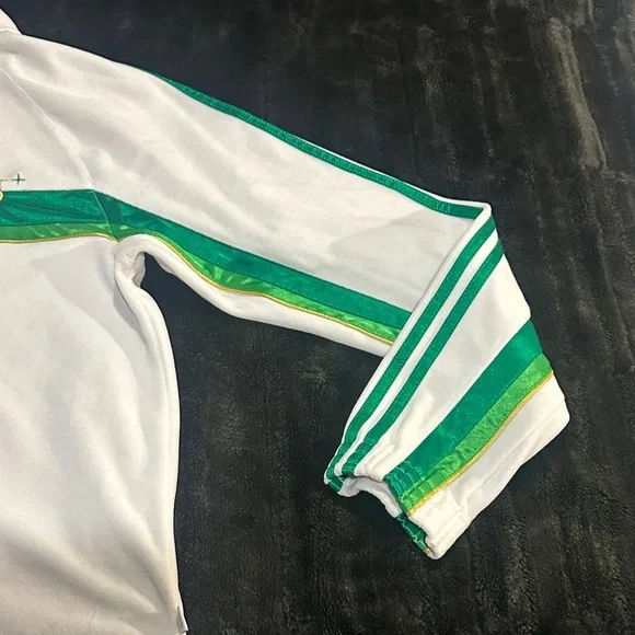 Adidas White gold and Green Track Jacket with gold hardware & Stars and zippers - Picture 7 of 10